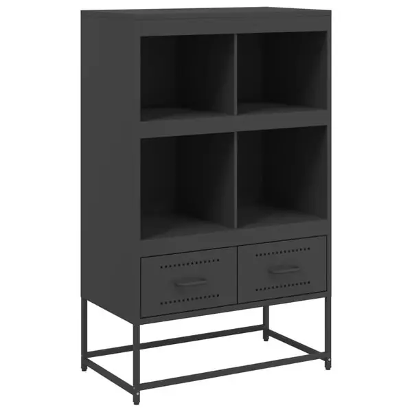 vidaXL Högskåp svart 68x39x111,5 cm stål Erbjudandepris
