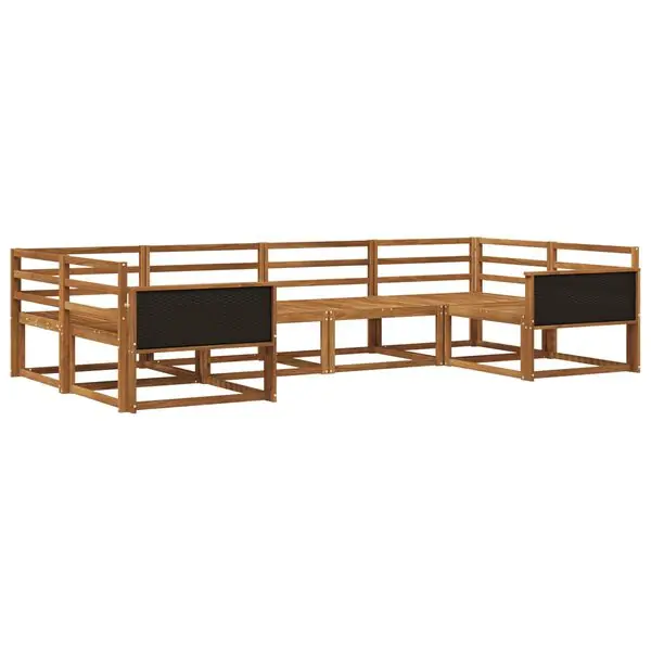 Sista chansen vidaXL Utomhussoffset 6 pcs Naturlig Massivt Akaciaträ