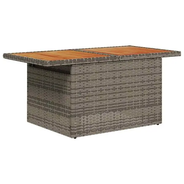 vidaXL Trädgårdsoffset med lagring 6 pcs Grå Poly rattan Premium