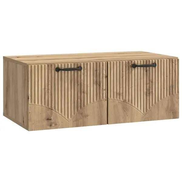 Nyhet vidaXL Väggmonterad TV-bänk Väggmonterad Artisan-ek 78,5 x 41 x 30 cm