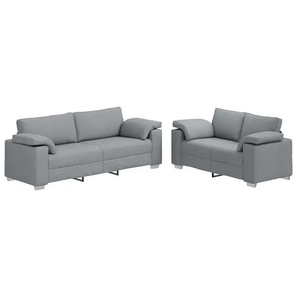 vidaXL Soffa 2 pcs Ljusgrå 219 x 80 x 82 cm tyg Populärt val