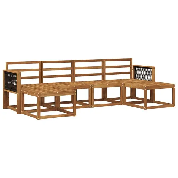 vidaXL Utomhussoffset 6 pcs Naturlig Massivt Akaciaträ Sänkt pris