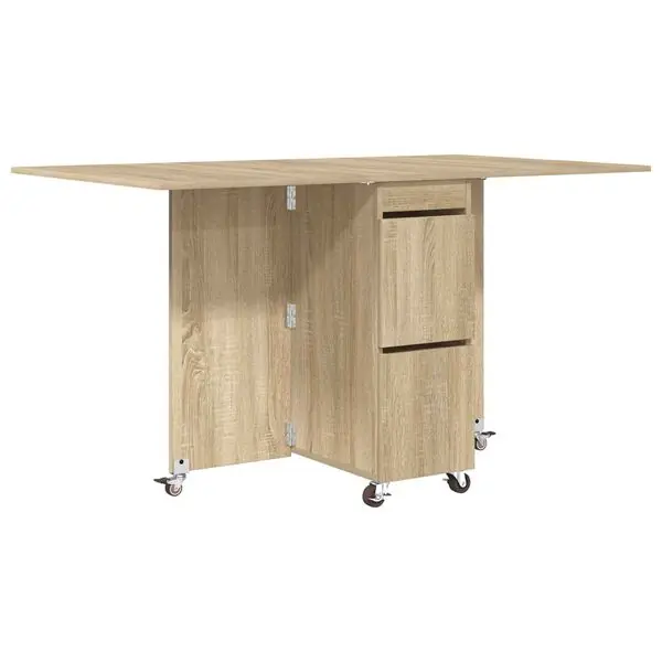 vidaXL Matbord 2 pcs 140 x 80 x 77 cm Konstruerat trä Sonoma-ek Sänkt pris