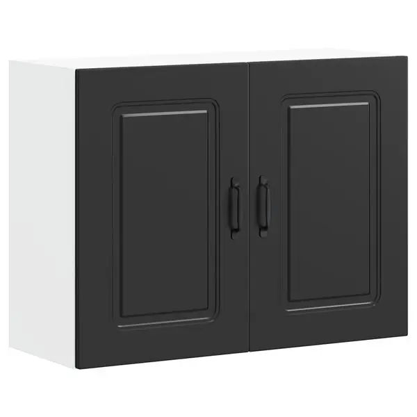 Outlet vidaXL Väggskåp för kök Kalmar svart konstruerat trä