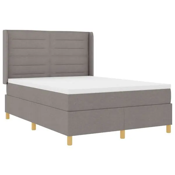 Kundfavorit vidaXL Bäddfjäder med LED-ljusslingor Taupe 140 x 200 cm tyg