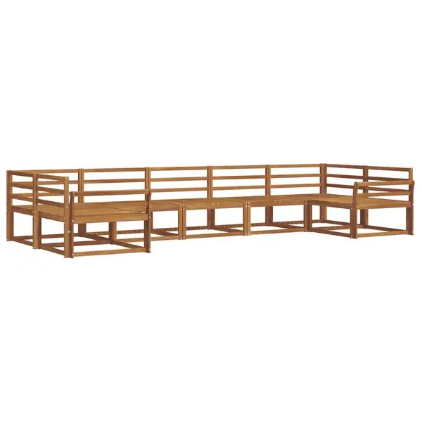 Nyhet vidaXL Utomhussoffset 7 pcs Naturfärg Massivt Akaciaträ