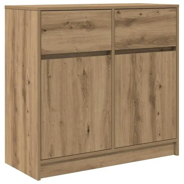 vidaXL Skänk med låda Artisan ek 80x34x76 cm konstruerat trä Snabb leverans