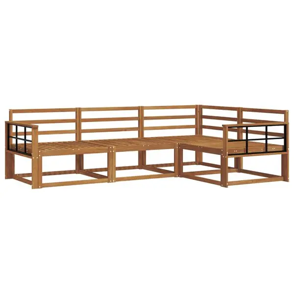 Kampanjpris vidaXL Utomhussoffset 4 pcs Naturfärg Massivt Akaciaträ