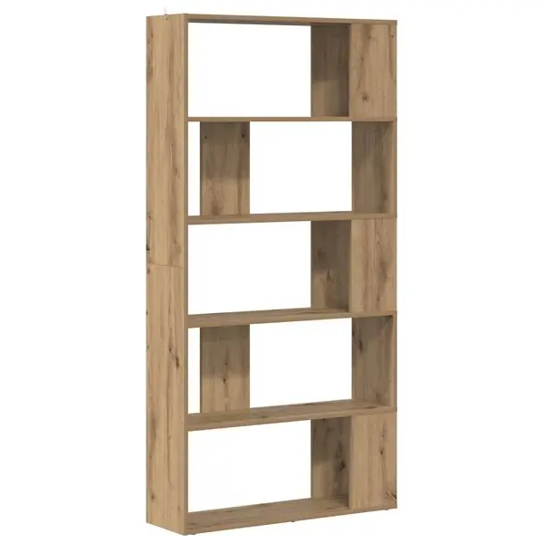 vidaXL Bokskåp Artisan Ek 80 x 24 x 159 cm Konstruerat trä Extra rabatt