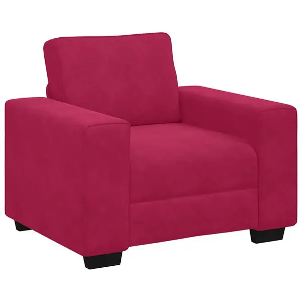 vidaXL Soffstol vinröd 100x77x82 cm sammet Reapris
