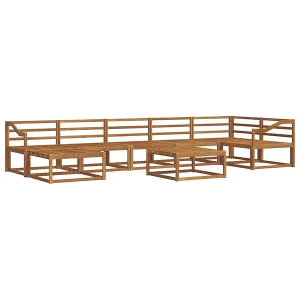 Sista chansen vidaXL Utomhussoffset 8 pcs Naturfärg Massivt Akaciaträ