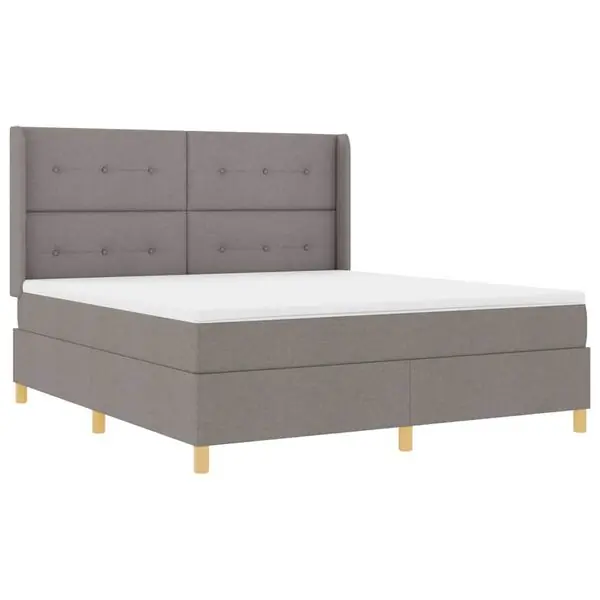 Bästa pris vidaXL Bäddfjäder med LED-ljusslingor Taupe 180 x 200 cm tyg