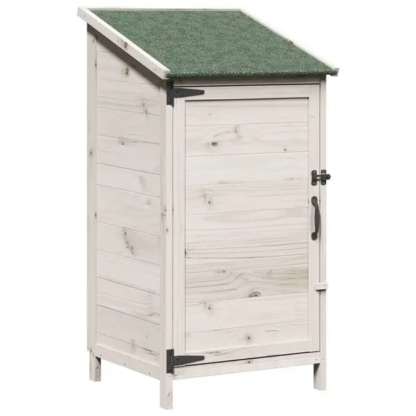vidaXL Trädgårdshus Vit 59 x 56 x 113,5 cm Konstruerat trä Rea