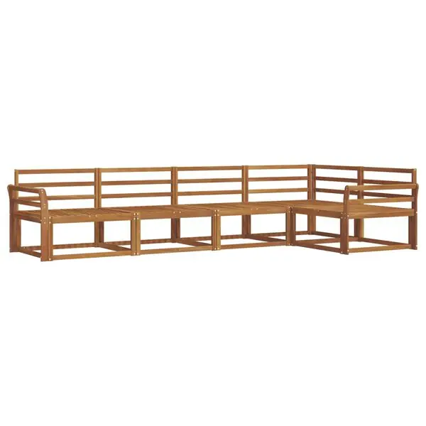 Billig vidaXL Utomhussoffset 5 pcs Naturlig Massivt Akaciaträ