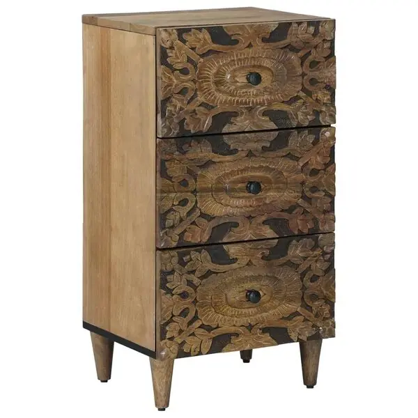 Populär vidaXL Sideboard med låda Brun 40 x 33,5 x 75 cm Massivt mangoträ