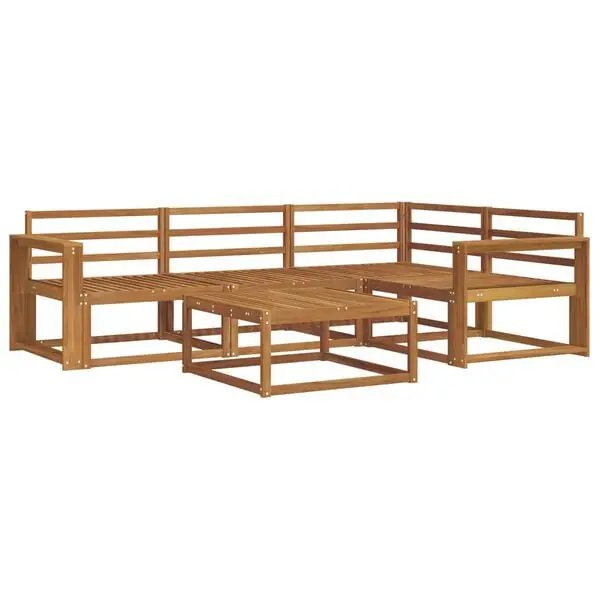 vidaXL Utomhussoffset 5 pcs Naturfärg Massivt Akaciaträ Endast idag