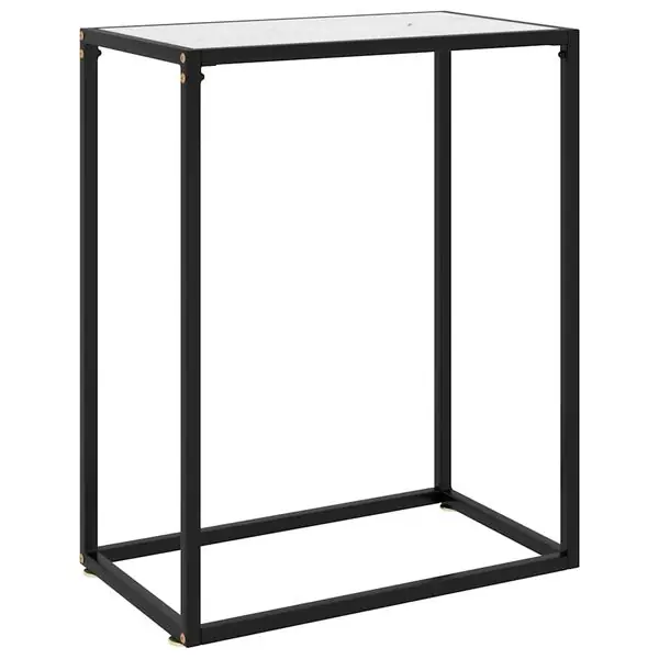 Fri frakt vidaXL Konsolbord vit 60x35x75 cm härdat glas