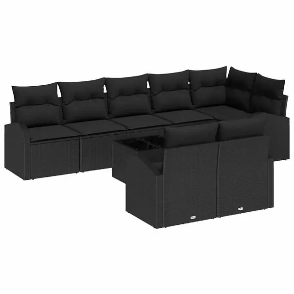 vidaXL Trädgårdsoffset 9 pcs konstrotting Populärt val