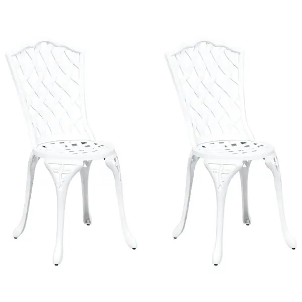 Rea vidaXL Trädgård Stol 2 pcs Vit 39 x 40 x 87cm Aluminium