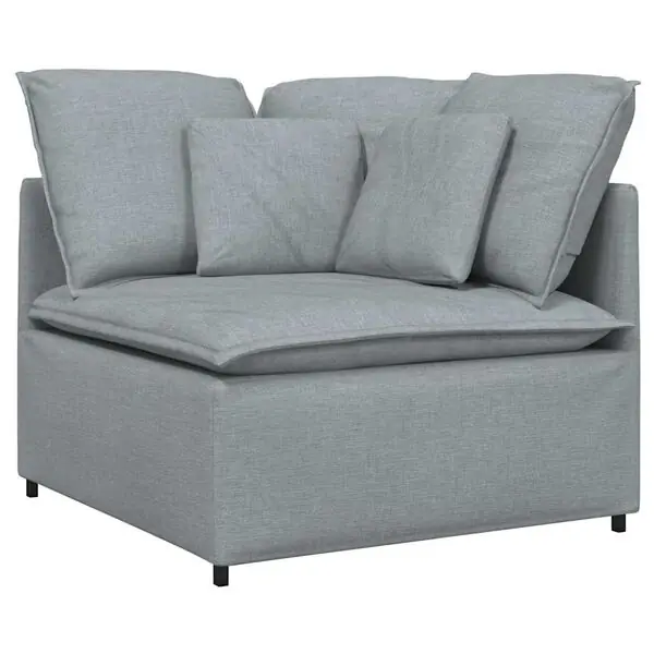 vidaXL Modulär hörnmodul för soffa med dynor ljusgrå 100 cm Extra rabatt