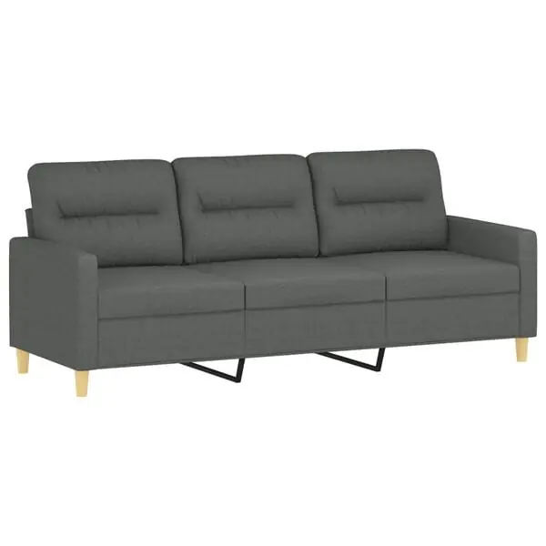Begränsad tid vidaXL 3-sitssoffa mörkgrå 180 cm tyg