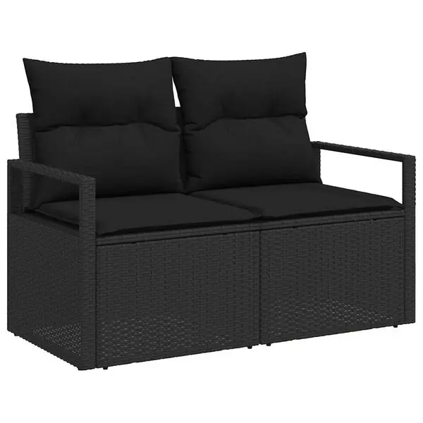 vidaXL Trädgårdsoffa med kudde 120 x 62 x 69 cm konstrotting Rabatter