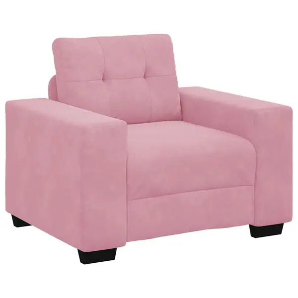 Fynd vidaXL Soffstol rosa 100x78x80 cm sammet