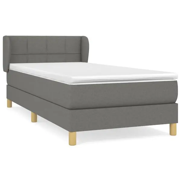 vidaXL Ramsäng med madrass ljusgrå 80x200 cm tyg Populär