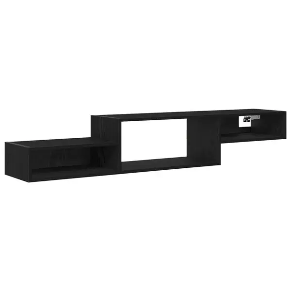 Extra rabatt vidaXL Väggmonterad TV-skåp Väggmonterat Svart ek 150 x 28 x 26 cm