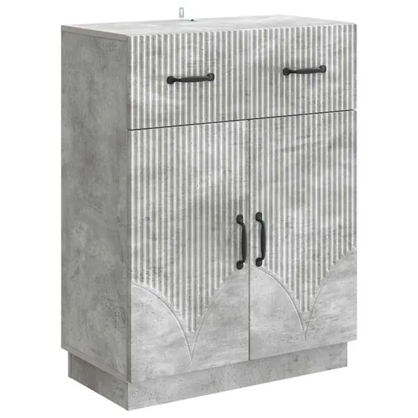 vidaXL Sideboard med låda Betonggrå 66 x 34,5 x 87 cm Konstruerat trä Kundfavorit