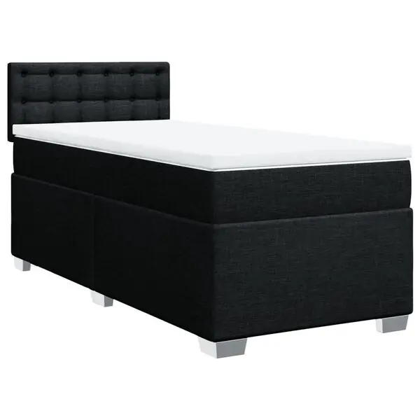 Endast denna vecka vidaXL Ramsäng med madrass svart 80x200 cm tyg