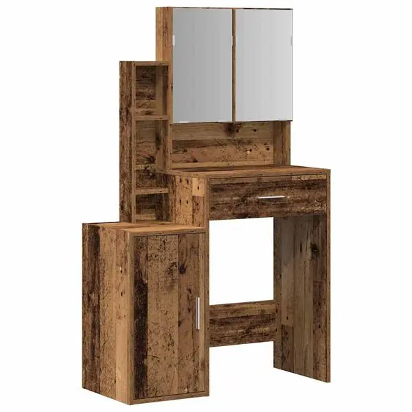 Billigare vidaXL Smyckebord Gammalt trä 80 x 35 x 132 cm Konstruerat trä