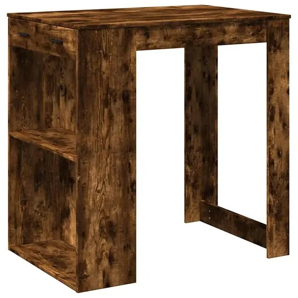 vidaXL Barbord rökfärgad ek 102x70x103,5 cm konstruerat trä Beställ nu