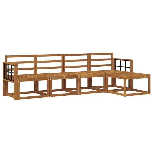 Lågt pris vidaXL Utomhussoffset 5 pcs Naturfärg Massivt Akaciaträ