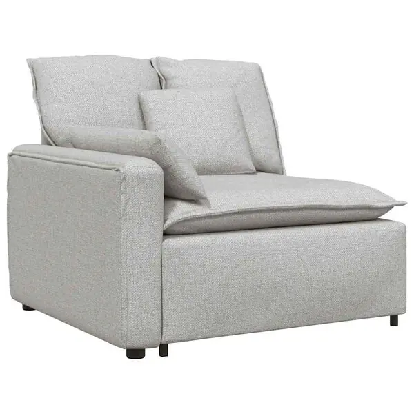 Lägg i varukorgen vidaXL Modulär soffa armstödsändmodul med dynor molngrå 100 cm