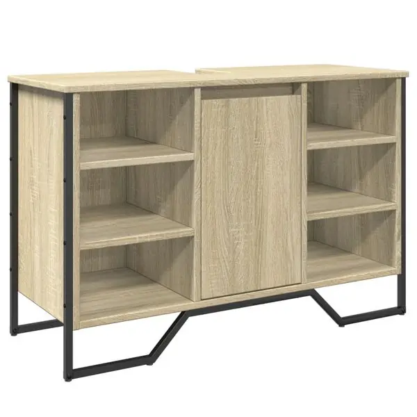 Reapris vidaXL Tvättställsskåp sonoma-ek 91x35x60 cm konstruerat trä