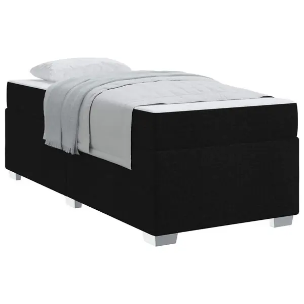 vidaXL Sängram med madrass Svart 80 x 200 cm tyg Begränsat erbjudande