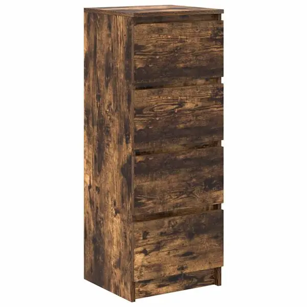 Fynd vidaXL Skänk rökt ek 37,5x35x99 cm konstruerat trä