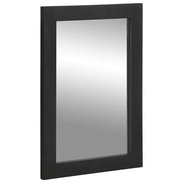 vidaXL Badrumsspegel svart 50x70x2,5 cm konstruerat trä och mässing Begränsat antal