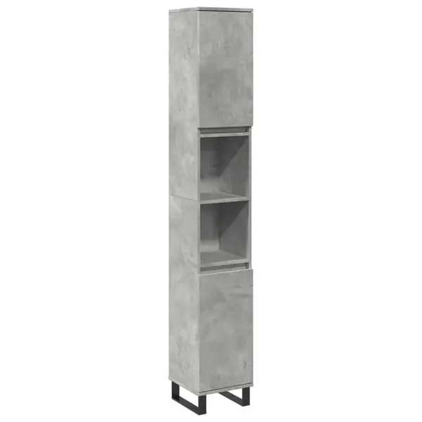 vidaXL Badrumsskåp betonggrå 30x30x190 cm konstruerat trä Handla nu