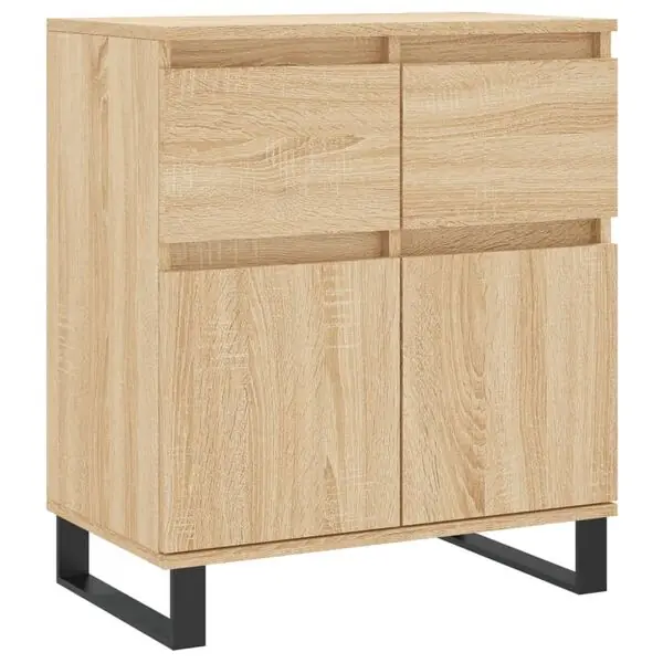 Populär vidaXL Byrå sonoma-ek 60x35x70 cm konstruerat trä
