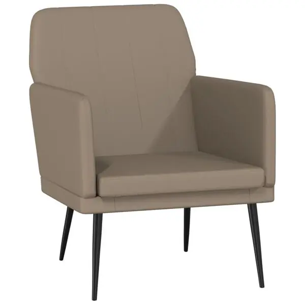 vidaXL Fåtölj cappuccino 61x78x80 cm konstläder Sista chansen
