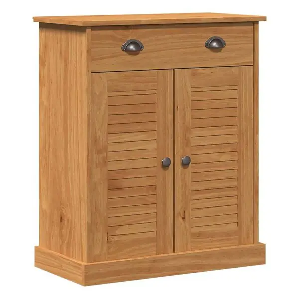 Begränsat antal vidaXL Badrumsskåp med hylla VIGO Brun och honungsgul 68 x 34 x 80 cm