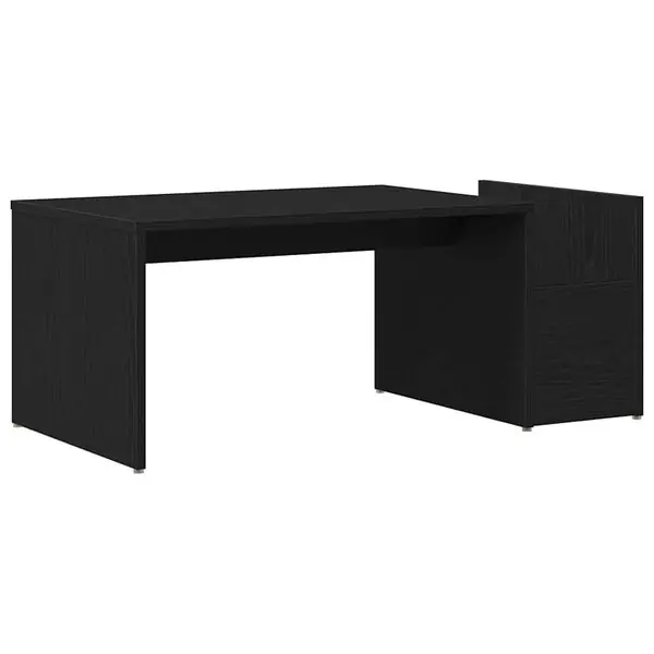 vidaXL Kaffeebord Svart Ek 90 x 45 x 35 cm Konstruerat trä Extra rabatt