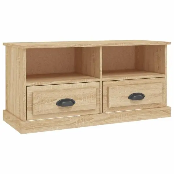 Begränsat erbjudande vidaXL Tv-bänk sonoma-ek 93x35,5x45 cm konstruerat trä