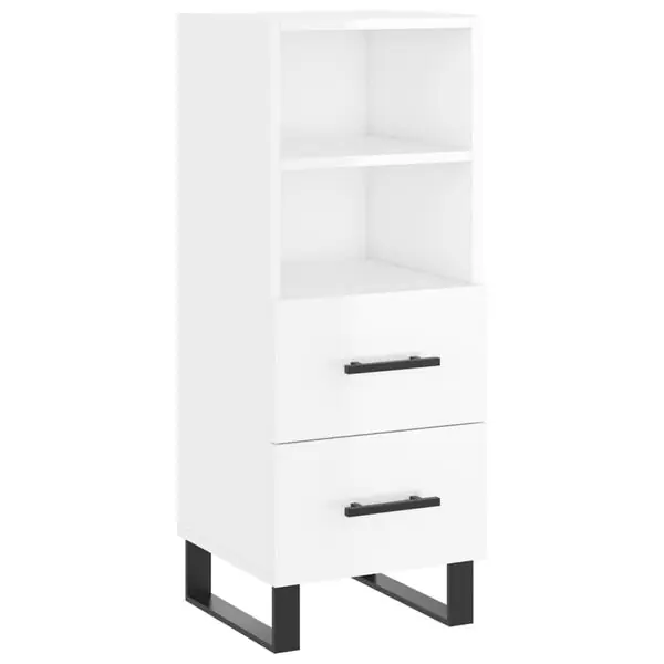 vidaXL Skåp vit högglans 34,5x34x90 cm konstruerat trä Begränsad tid