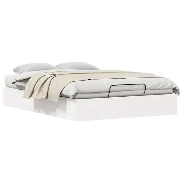 Bästa pris vidaXL Bäddsoffa med förvaring Vit 120 x 190 cm Massivt furu
