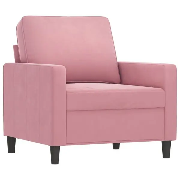 vidaXL Fåtölj Rosa 60 cm sammet Köp online