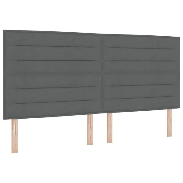 Extra rabatt vidaXL LED Box Säng med madrass Mörkgrå 200 x 200 cm tyg