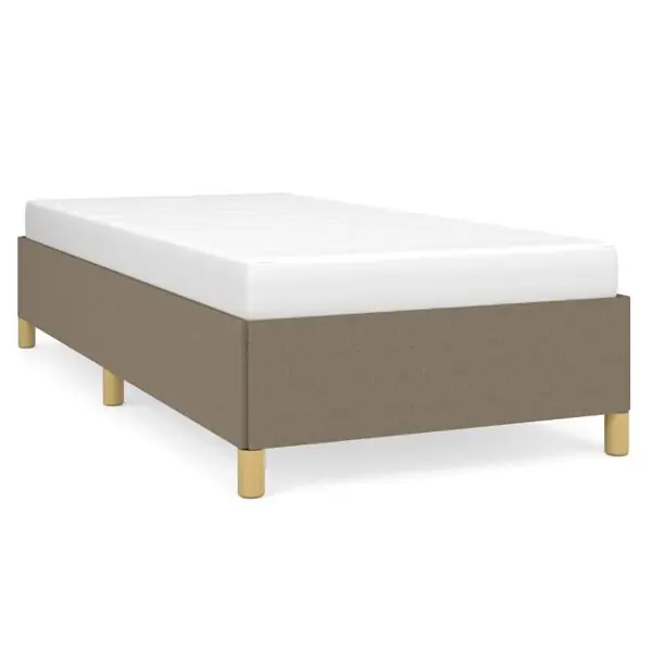 Köp nu vidaXL Sängram utan madrass Taupe 90x200 cm tyg